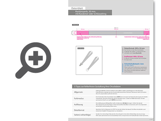 Product Bild kurze_neon_schl__sselanh__nger__20_mm_schl__sselbandbreite__1_0-farbig_einseitig_bedruckt_(vorne_schwarz)