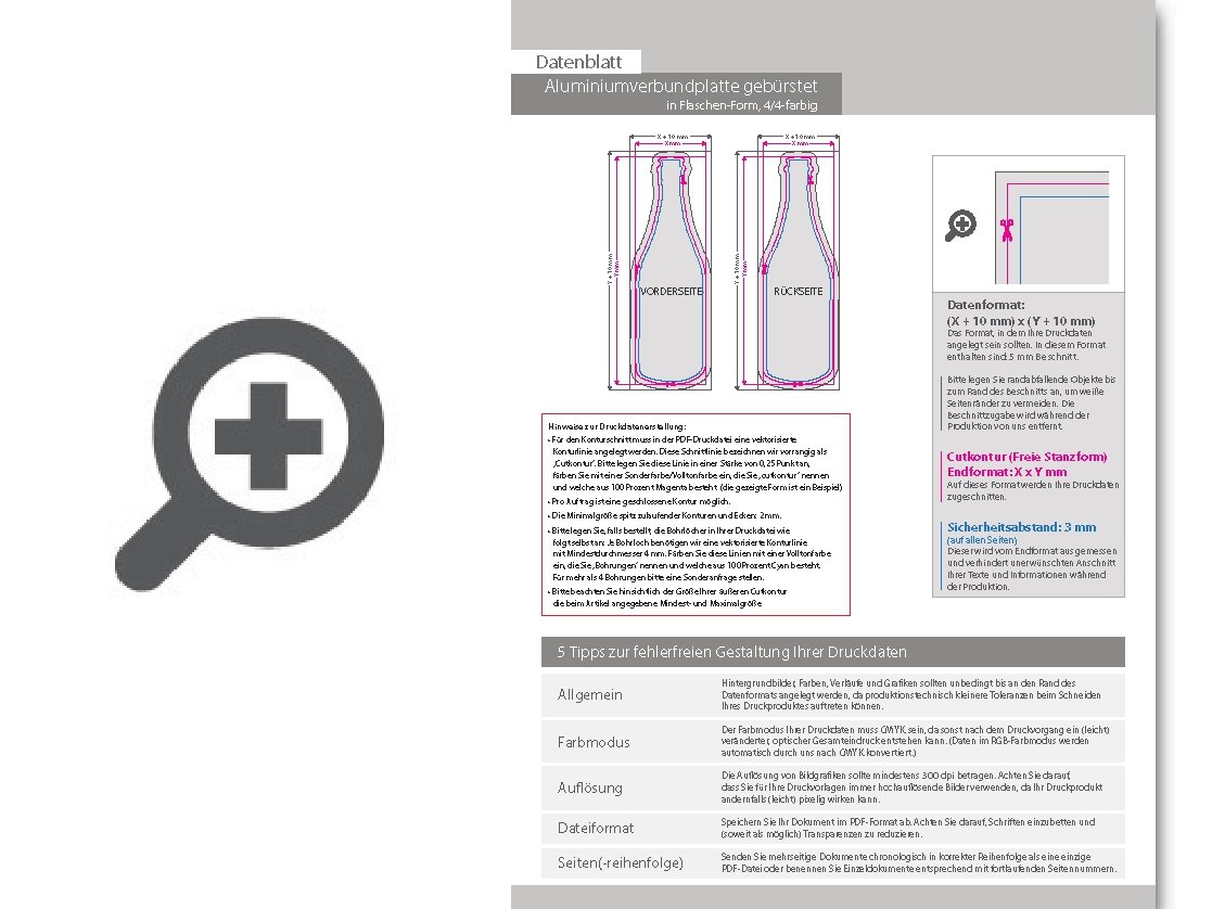Product Bild aluminiumverbundplatte_silber_geb__rstet_mit_anti-graffiti-lack_gl__nzend_in_flasche-form_konturgefr__st___beidseitig_4_4-farbig_bedruckt